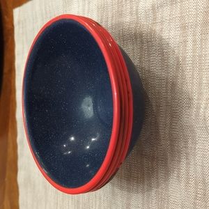 Vintage blue enamel bowls